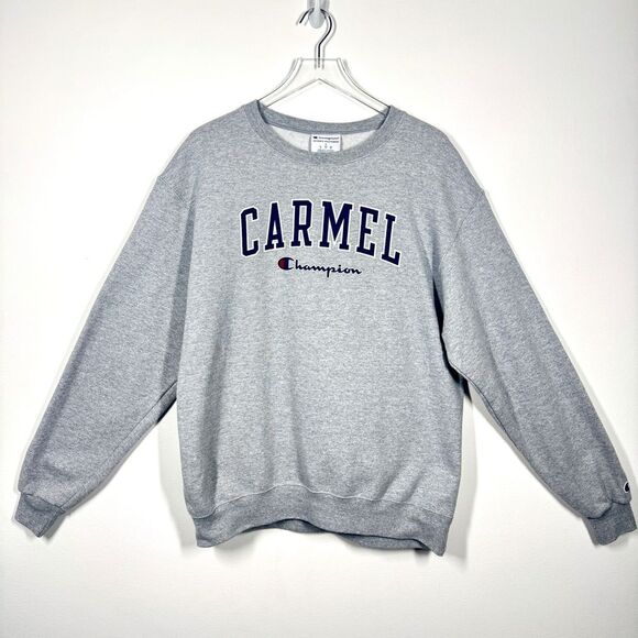 Champion Women’s Size Large Gray Carmel Crewneck Sweater Classic Design - Picture 8 of 8